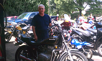 Andy at Gaston Motorcycle Shop